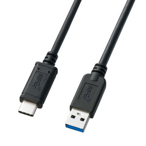 �T�����T�v���C USB3.1 Gen2 Type C-A�P�[�u�� �u���b�N 0.5m KU31-CA05