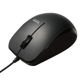 エレコム ELECOM マウス 有線 抗菌 ブルーLED 3ボタン Mサイズ ケーブル長1m ブラック M-BL27UBKBK