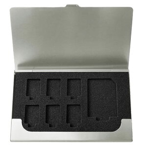 ナカバヤシ Digio2 アルミ製メモリーカードケース SD 1枚+microSD 6枚収納 シルバー MCC-2203SL