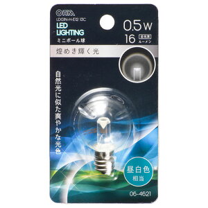 �I�[���d�@ LED�~�j�{�[���������p G30/E12/0.5W/16lm �N���A�����F LDG1N-H-E12 13C
