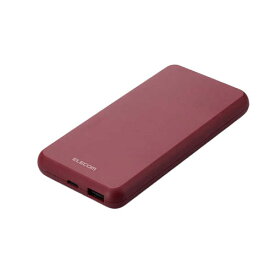 エレコム ELECOM モバイルバッテリー 10000mAh 大容量 15W/3A 15W/3A 入出力 Type-C×1 出力 USB-A×1 充電器 レッド DE-C38-10000RD