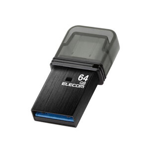 |Xg GR ELECOM USB 64GB USB3.2 Gen1/3.1 Gen1/3.0/2.0 Type-C/USB A 200MB/s Windows 11 Mac Android iPad ubN MF-CAU32064GBK