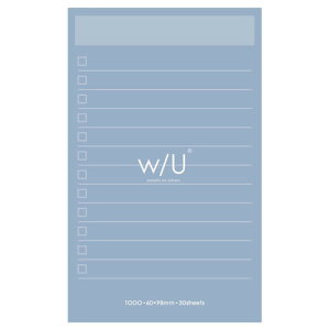 ナカバヤシ w/U watashi no sobani ノート付箋 スリム パウダーブルー WU-FSTN-R-B