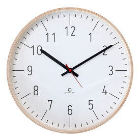 【送料無料】ヤマト工芸 fullmoon フォーマル 掛け時計 ホワイト YK16-101 時計 掛け時計 数字 壁掛け 壁掛け時計 木製 スイープ式 インテリア シンプル 日本製