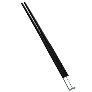 カンダ 燕舞 黒檀箸 山水 銀キャップ 先太タイプ