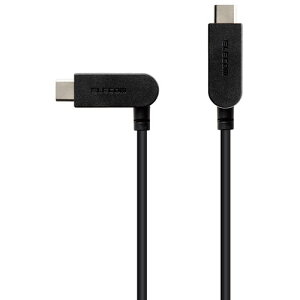 GR ELECOM P[u USB Type C to Type C 2m PD 60WΉ XCORlN^ Chromebook Mac PC X}z ^ubg ubN MPA-CCSW20BK