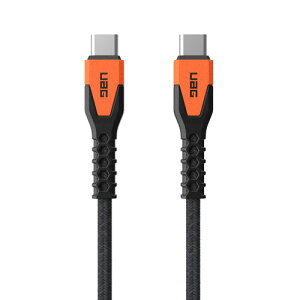 URBAN ARMOR GEAR USB Type-C to Type-C �P�[�u�� ���ϋv KEVLAR CORE �u���b�N/�I�����W UAG-CBL-CC-BK/OR ���{���K�㗝�X�i