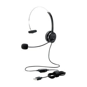 �G���R�� ELECOM �Ў��I�[�o�[�w�b�h�^�C�v USB �w�b�h�Z�b�g �u���b�N HS-HP29UBK