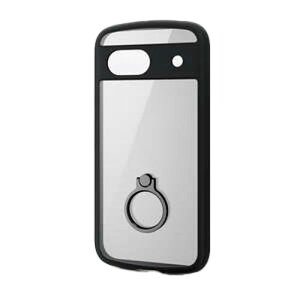 �|�X�g���� �G���R�� ELECOM Google Pixel 8a �P�[�X �n�C�u���b�h �Ռ��z�� �y�� ���^ �����O�t �w�ʃN���A �u���b�N PM-P241TSLFCRBK