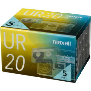 まとめ買い マクセル maxell カセットテープ「UR」 20分 5巻パック UR-20N5P 10個セット