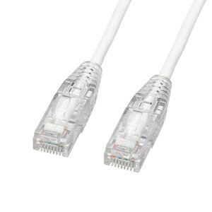 �T�����T�v���C �J�e�S��6A LAN�P�[�u�� �X�����A���炩�A�c���܂�h�~�R�l�N�^ 10m �z���C�g KB-SL6AYS-10W