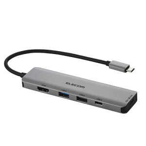 GR ELECOM USB Type-C hbLOXe[V 5-in-1 4K HDMI PD[d MacBook Pro/AirΉ Vo[ DST-050BP1SV