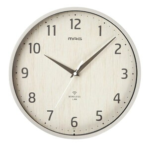ノア精密 MAG マグ 掛け時計 直径約29.2cm ベージュ W818BEZ