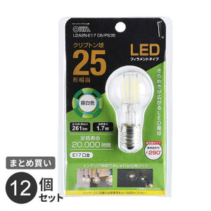 �܂Ƃߔ��� �I�[���d�@ LED�t�B�������g�d�� �N���v�g���� E17 25�`���� �����F LDA2N-E17 C6/PS35 12�Z�b�g