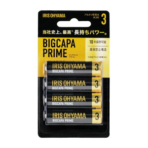�A�C���X�I�[���} BIGCAPA PRIME ��e�ʃA���J�����d�r �P3�` 4�{�p�b�N�i�u���X�^�[�p�b�N�j LR6BP/4B