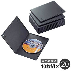 ܂Ƃߔ GR ELECOM XDVDg[P[X ubN 1[/10 20Zbg CCD-DVDS03BK