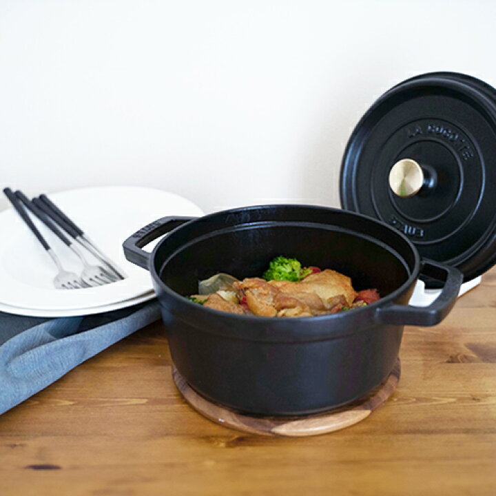 楽天市場】ストウブ staub ピコ ココット ラウンド 22cm 黒 40509-305 