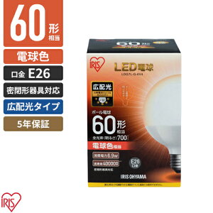 �A�C���X�I�[���} LED�d�� E26 �{�[���� �d���F 60�` 700lm LDG7L-G-6V4