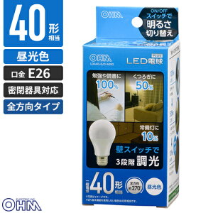 �I�[���d�@ LED�d�� E26 40W�`���� 3�i�K���� �����F LDA4D-G/D AG93
