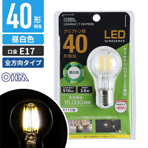 �I�[���d�@ LED�t�B�������g�d�� �N���v�g���� E17 40�`���� �����F LDA4N-E17 C6/PS35