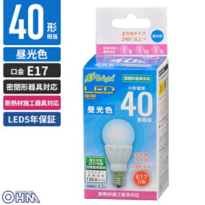 �I�[���d�@ LED�d�� ���` E17 40�`���� �����F LDA4D-G-E17 IS22