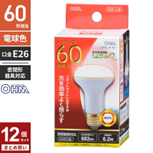 �܂Ƃߔ��� �I�[���d�@ LED�d�� ���t�����v�` 60W�`���� E26 �d���F �����Ή� LDR6L-W A9 12�Z�b�g