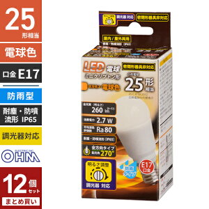 �܂Ƃߔ��� �I�[���d�@ LED�d�� �~�j�N���v�g���` E17 25W�`���� �d���F ���O�Ή� LDA3L-G-E17/D G11 12�Z�b�g