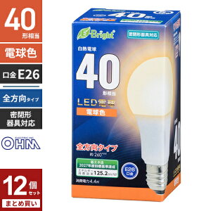 �܂Ƃߔ��� �I�[���d�@ LED�d�� E26 40�`���� �S���� �d���F LED5�N�ۏؑΏ� LDA4L-G AG27 12�Z�b�g����