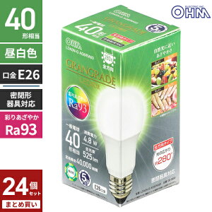 �܂Ƃߔ��� �I�[���d�@ 5�N�ۏ� LED�d�� E26 40�`���� �����F LDA5N-G AG6/RA93 24�Z�b�g