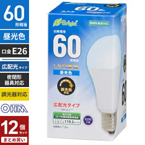 �܂Ƃߔ��� �I�[���d�@ LED�d�� E26 60�`���� �L�z�� �����E������Ή� �����F LDA8D-G/D AS20 12�Z�b�g