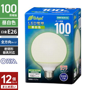 �܂Ƃߔ��� �I�[���d�@ 5�N�ۏ� LED�d�� �{�[���d���` E26 100�` �����F �S���� LDG11N-G AG24 12�Z�b�g