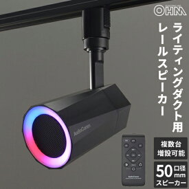 オーム電機 レールスピーカー ライティングダクト接続タイプ ASP-WR200N
