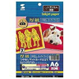 ポスト投函 サンワサプライ インクジェットプリンタ用紙 厚手A6 20枚 JP-AGA6