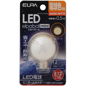 ELPA LED�d�� G30�^ E12 LDG1L-G-E12-G231