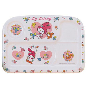 台和 メラミンお子様食器「マイメロディ」 角ランチトレー MC-40