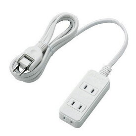 延長コード 電源タップ 2m 2P 3個口 スイングプラグ 白 T-S02-2320WH エレコム
