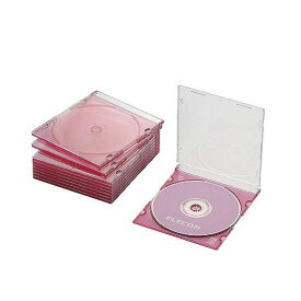 エレコム ELECOM Blu-ray/DVD/CDケース（スリム/PS/1枚収納） クリアピンク CCD-JSCS10CPN