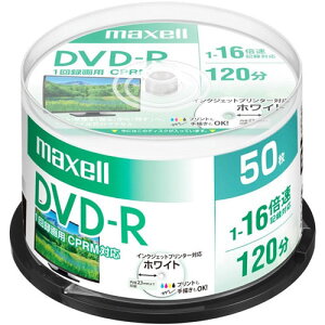}NZ maxell ^p DVD-R 1-16{ΉiCPRMΉj ЂтzCg[x 120 50 DRD120PWE.50SP