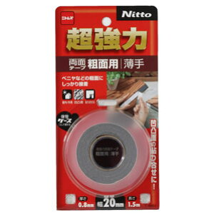 ニトムズ 日東 超強力両面テープ 粗面用 薄手 20mm×1.5m T4601