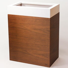【送料無料】ヤマト工芸 ダストボックス MODERN DUST YK12-004-Wh ホワイト ごみ箱 くずかご ゴミ袋 角型 四角 木 ウッド 木製 ナチュラル 北欧 高級感 デザイン 日本製