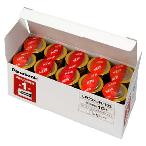 パナソニック PANASONIC アルカリ乾電池 単1 10本入 LR20XJN/10S