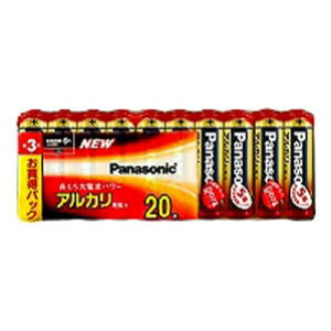パナソニック PANASONIC アルカリ乾電池 単3形 20本 LR6XJ/20SW