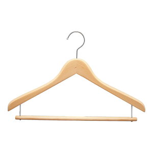 シンコハンガー 木製ハンガー Wバー クリア SHJR-42/25V