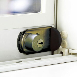 日本ロックサービス 防犯強化ロック 窓用 ファスナーロック 鍵付 ブロンズ FB469