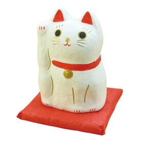 ヤマコー はりこーシカ 招き猫 白 89597