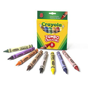Crayola N Jumbo Crayons 8 W{N 8F 520389