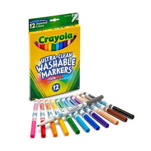 Crayola �N������ Washable Markers 12 ���ł��Ƃ��� �J���[�����O�}�[�J�[ 12�F 587813