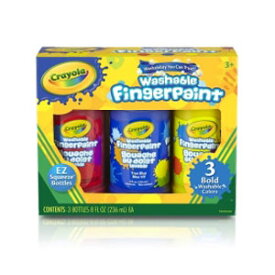 Crayola クレヨラ Washable Finger Paint Bold 水でおとせるフィンガーペイント 3色セット ボールド 551310