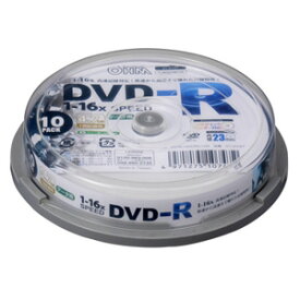 オーム電機 DVD-R 16倍速対応 データ用 10枚 スピンドル入 PC-M16XDRD10S