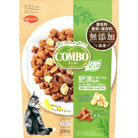 日本ペットフード コンボ キャット ピュア 肥満が気になる猫用 まぐろ味・鶏肉・かつお節添え 200g